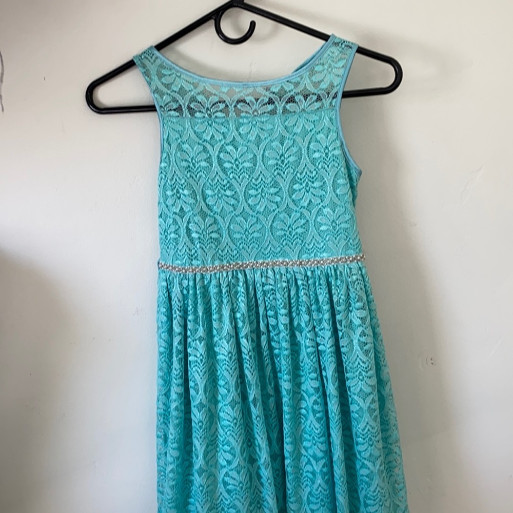 Girls Turquoise Formal Dress